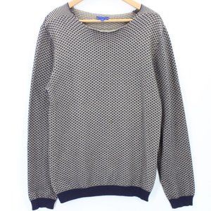 Network Sweater Mens Gray Long Sleeve Pullover Lightweight Boat Neck Size Large